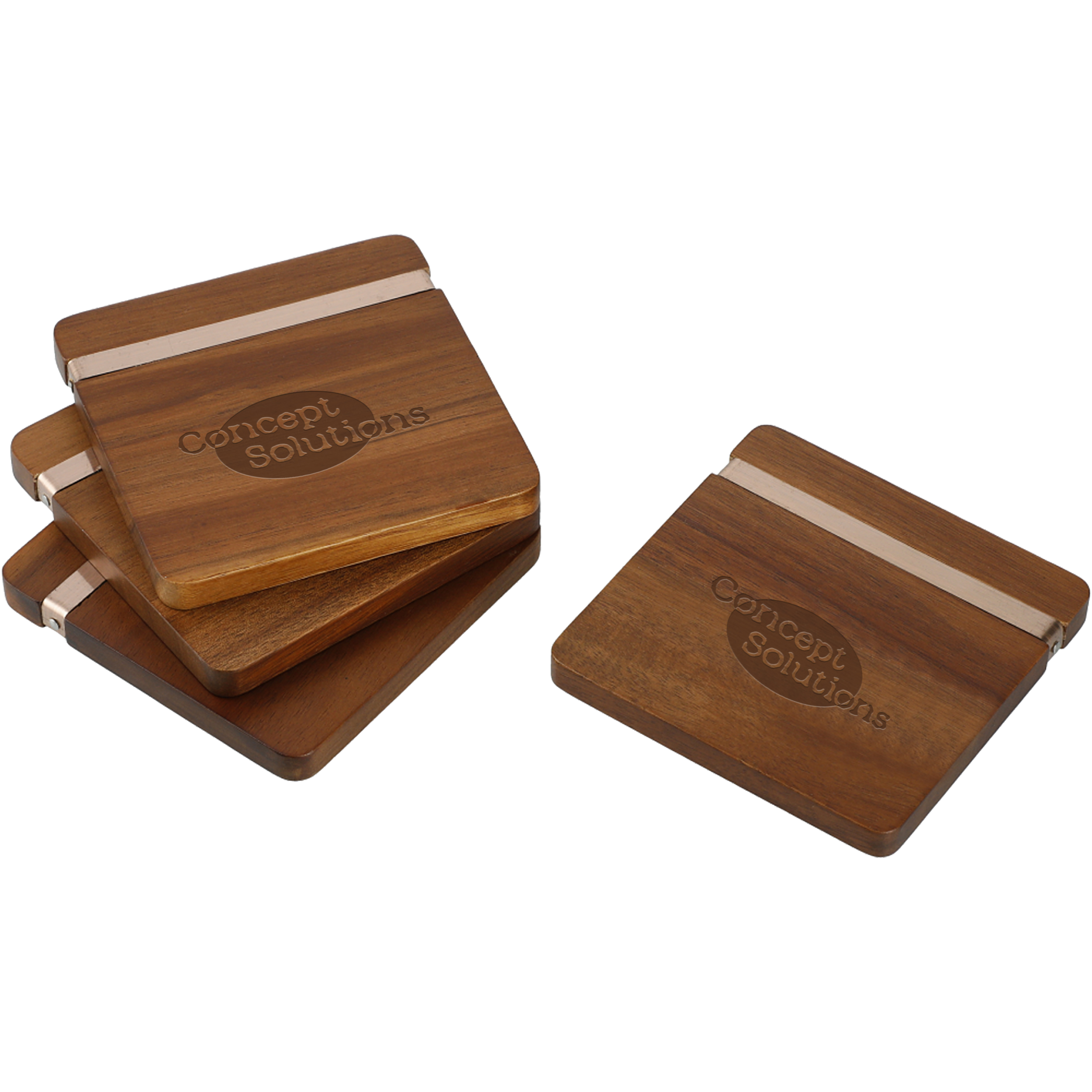 Product Photo 1 Graze Acacia Wood 4-Piece Coaster Set