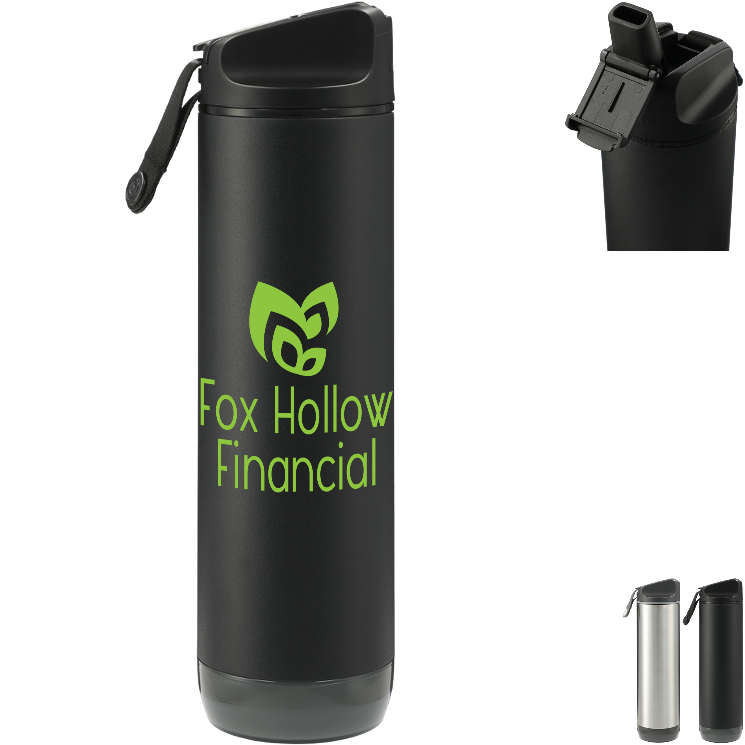 Product Photo 1 HidrateSpark® Straw Lid Smart Stainless Steel Bottle, 21oz.