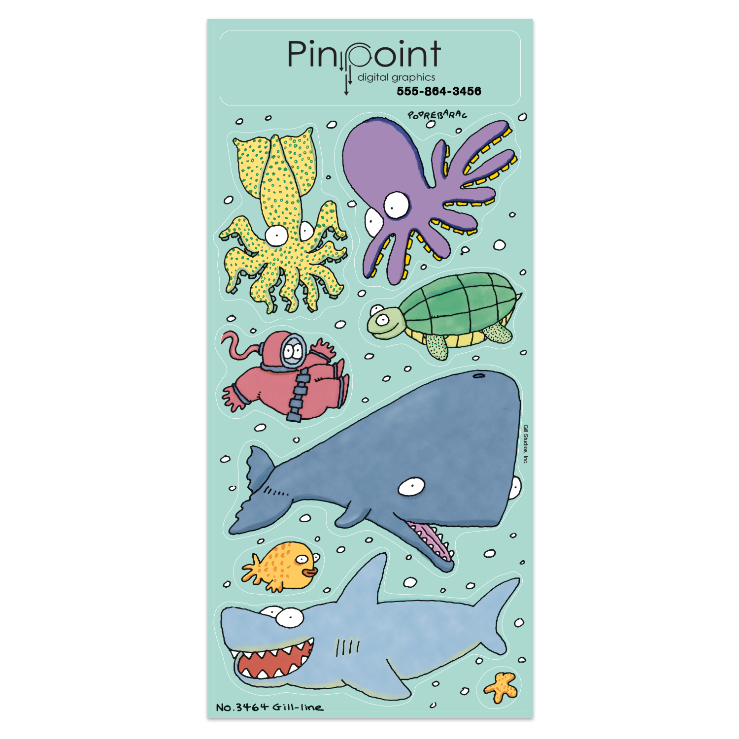 Product Photo 1 Sea Creatures Children's Sticker Sheet