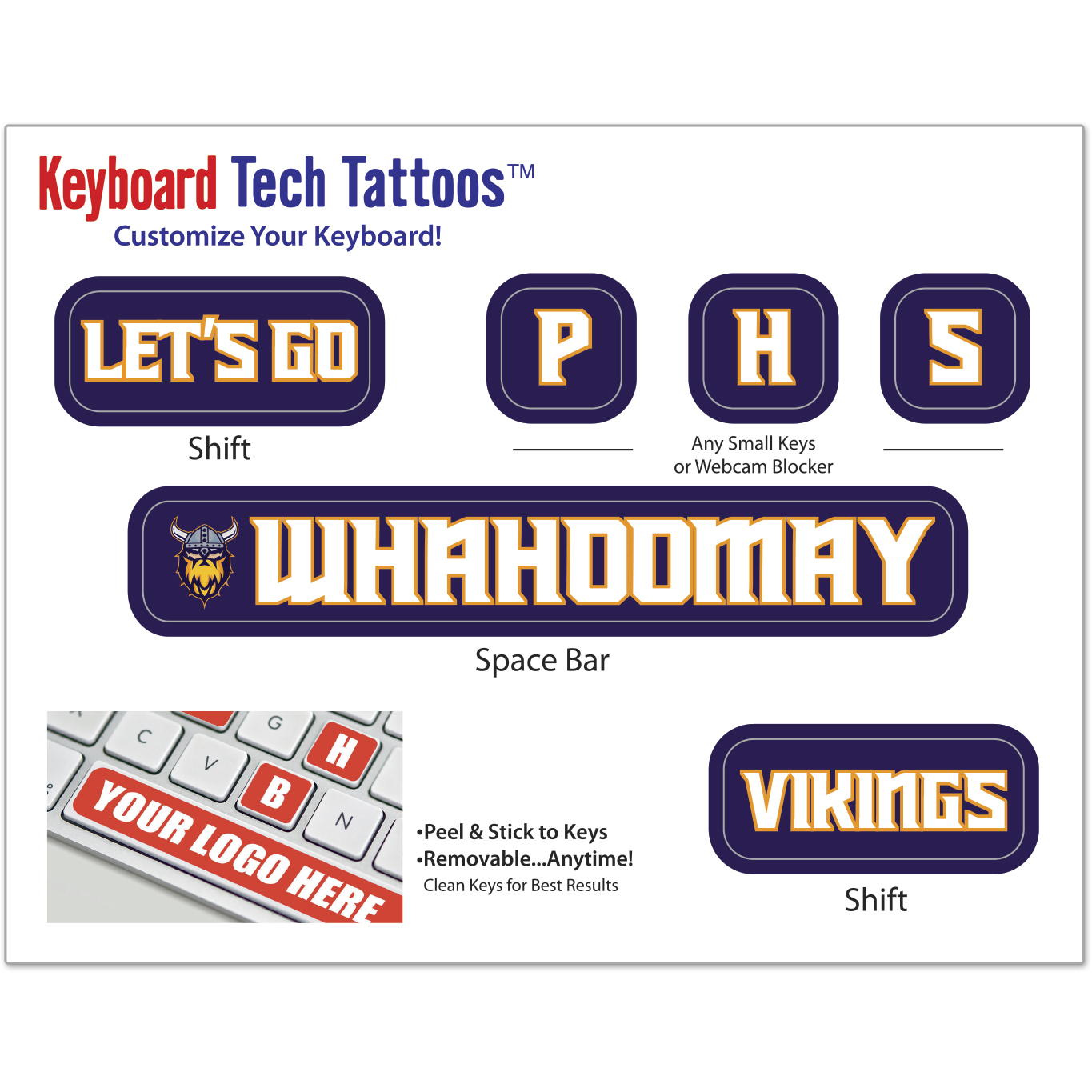 Product Photo 1 Keyboard Tech Tattoo Sticker Sheet
