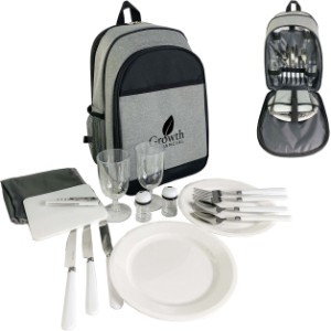 Lakeside Cooler Backpack Picnic Set - HT9316