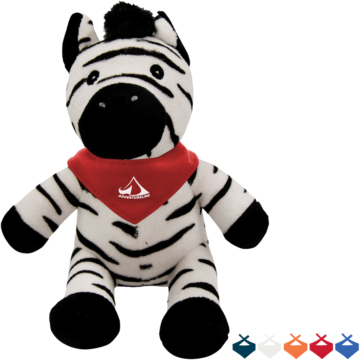 Product Photo 1 Zander Plush Zebra w/ Bandana, 6"