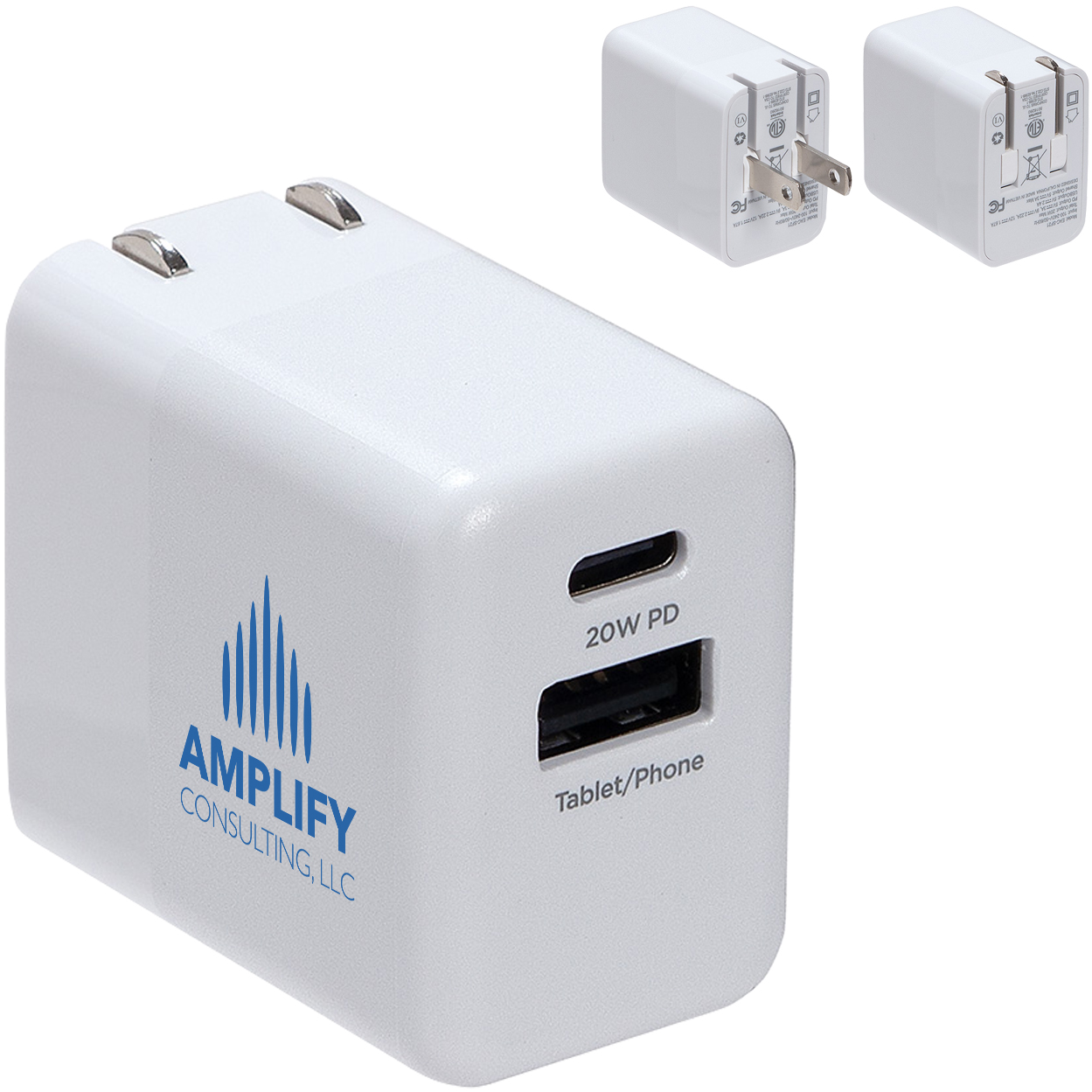 Product Photo 1 Sonic 20W Fast USB-C PD Charger w/ Dual Outputs