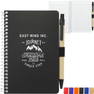 FSC Mix Pocket Spiral Notebook w/ Pen, 4" x 6" - BT9037