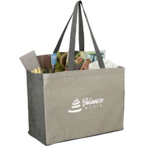 Recycled Cotton Contrast Side Shopper Tote - BT9032