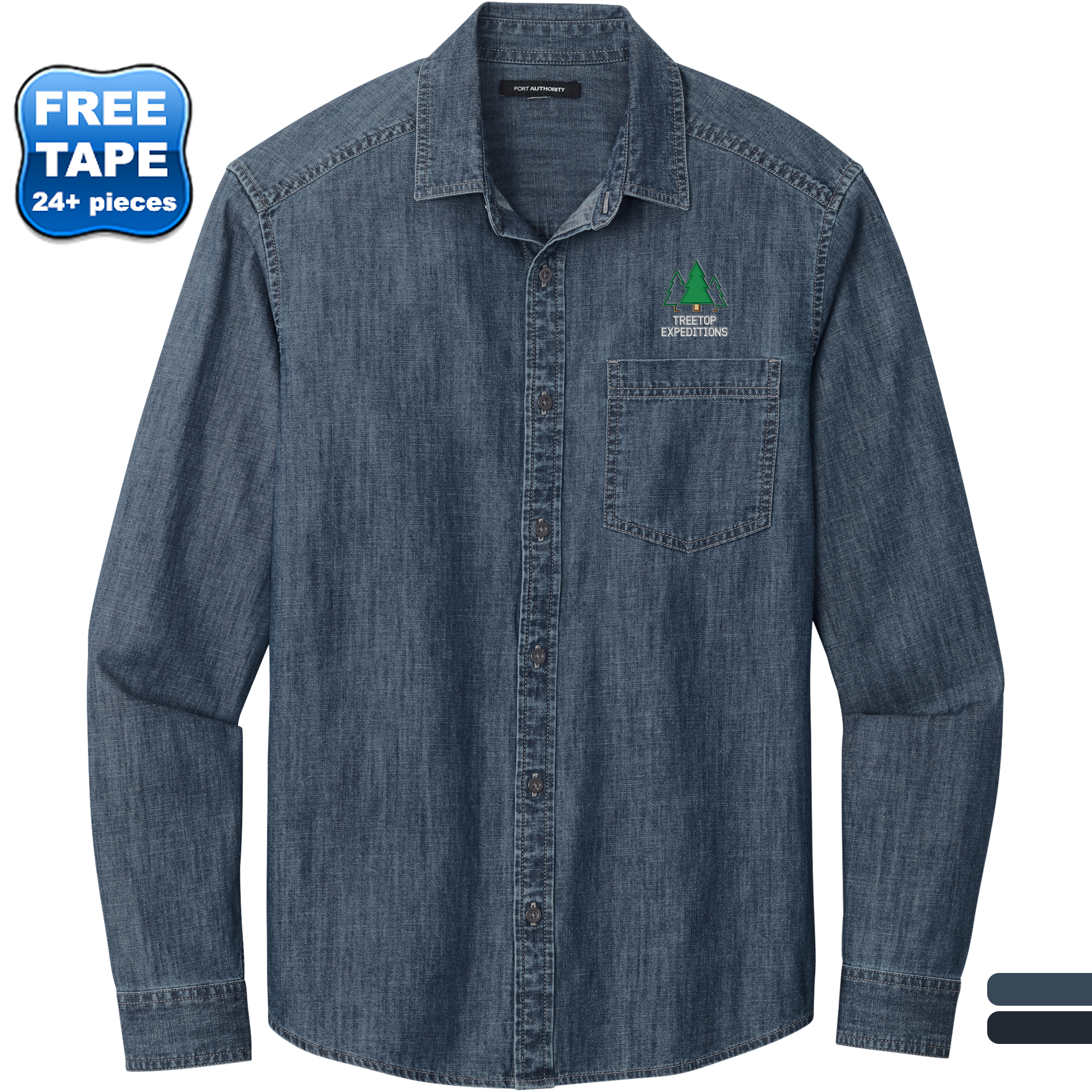 Product Photo 1 Port Authority® Long Sleeve Perfect Denim Men's Shirt