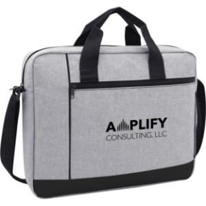 Hancock Heathered Polyester Laptop Briefcase - HT9362