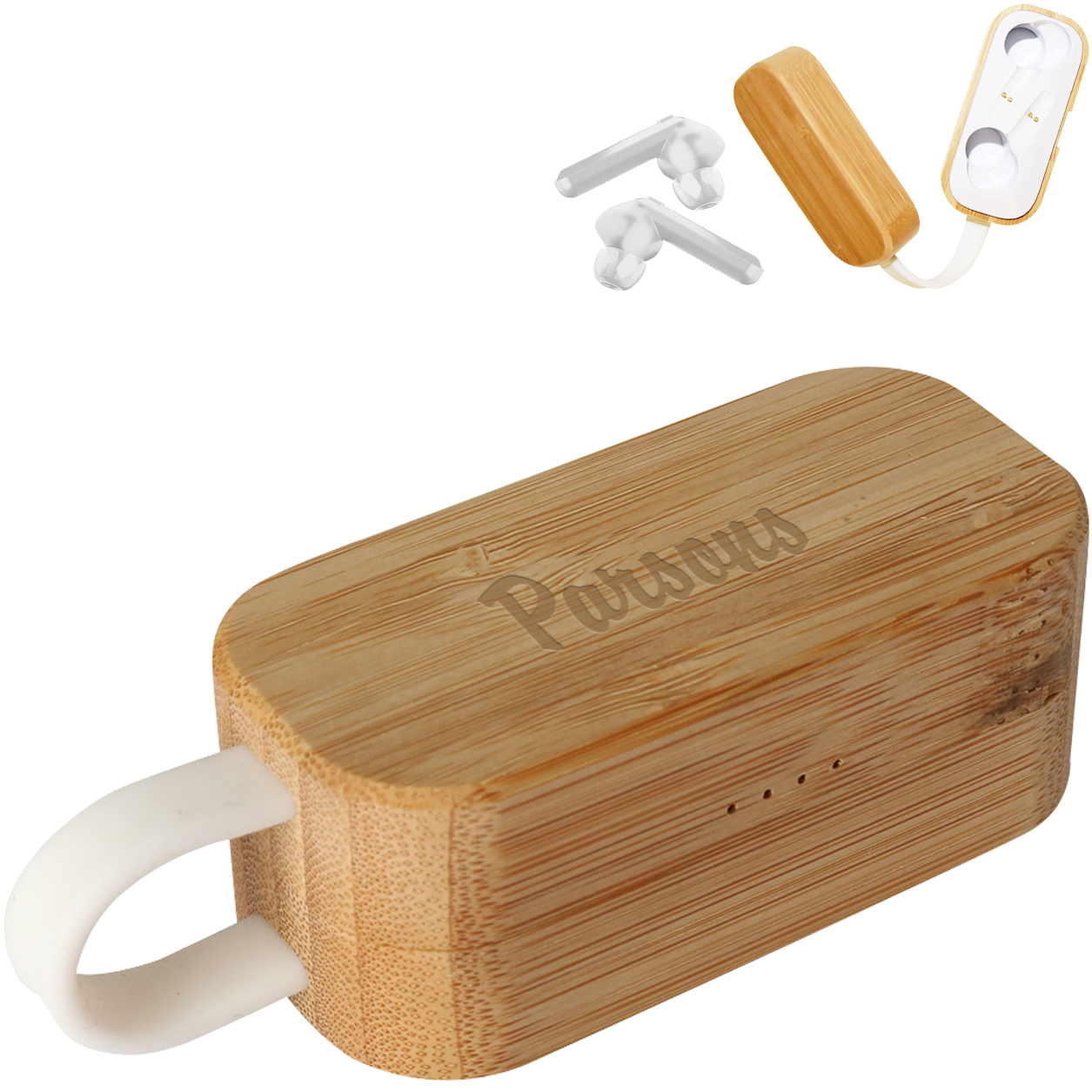 Product Photo 1 TWS Earbuds in Bamboo Charging Case