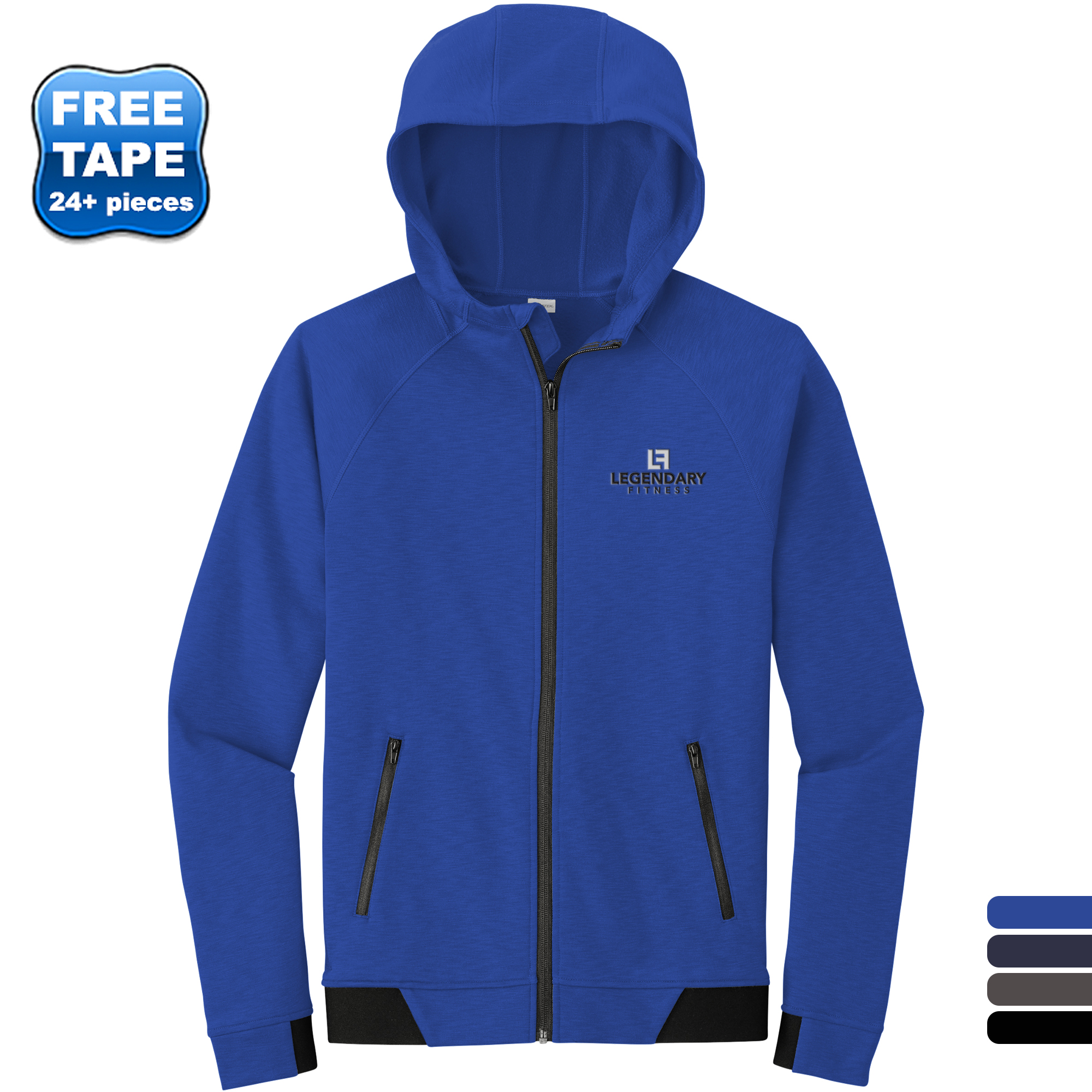 Product Photo 1 Sport-Tek® PosiCharge® Strive Poly/Cotton Fleece Hooded Men's Full-Zip