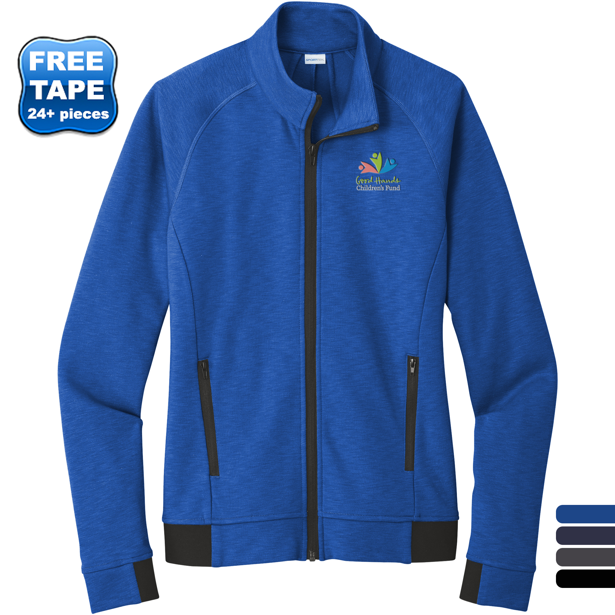 Product Photo 1 Sport-Tek® PosiCharge® Strive Poly/Cotton Fleece Ladies' Full-Zip