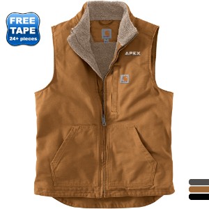 Carhartt® Cotton Washed Duck Sherpa-Lined Mock Neck Men's Vest - WJ6494