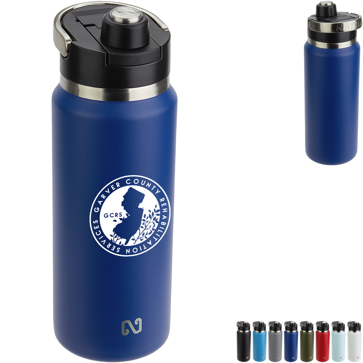 Product Photo 1 NAYAD® Traveler Stainless Double Wall Bottle w/ Twist-Top Spout, 26oz.