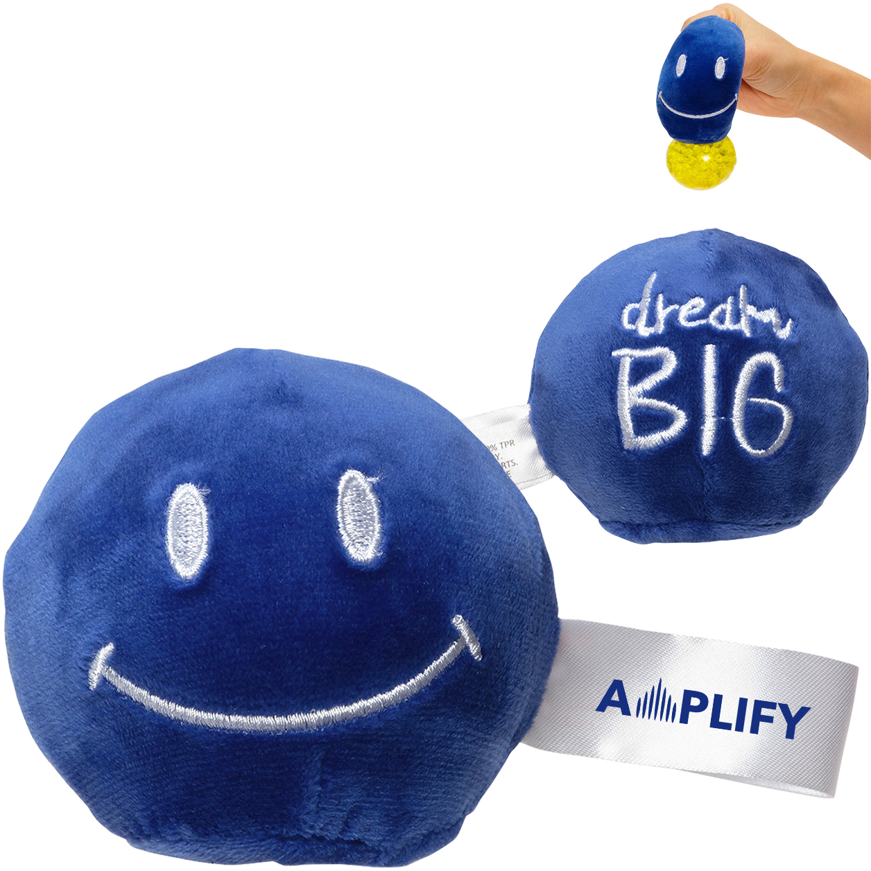 Product Photo 1 Dream Big Smiley Face Plush and Gel Stress Buster™