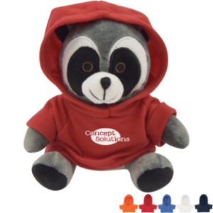 Rocco Plush Racoon w/ Hoodie, 6" - HT9453