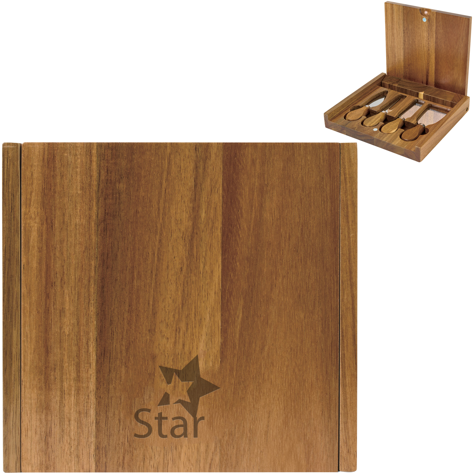 Product Photo 1 La Cuisine Acacia Wood Cheese Board w/ Serving Set