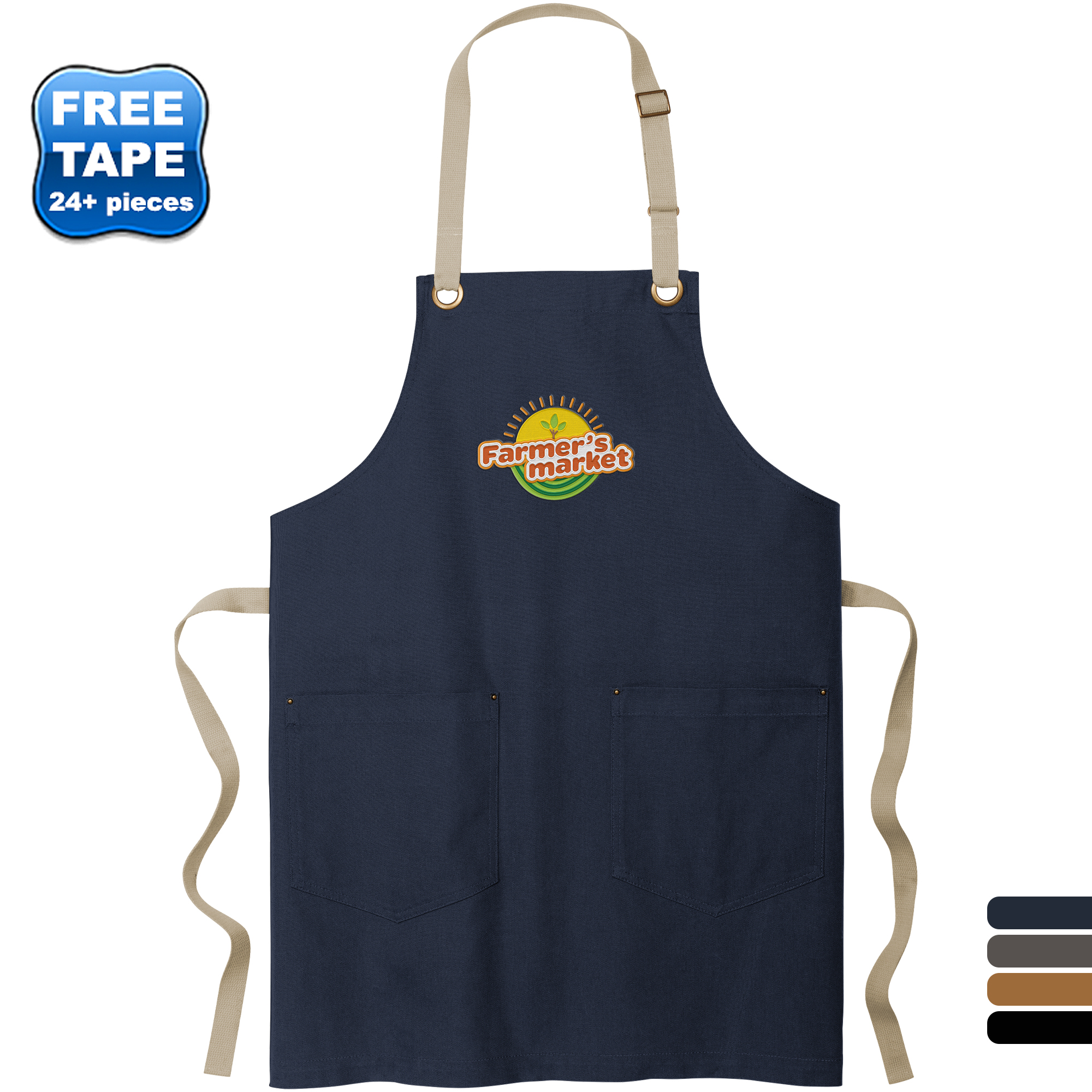 Product Photo 1 Port Authority® Canvas Full-Length Two-Pocket Apron