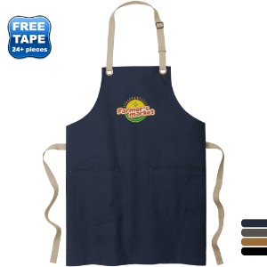 Port Authority® Canvas Full-Length Two-Pocket Apron - WJ6523