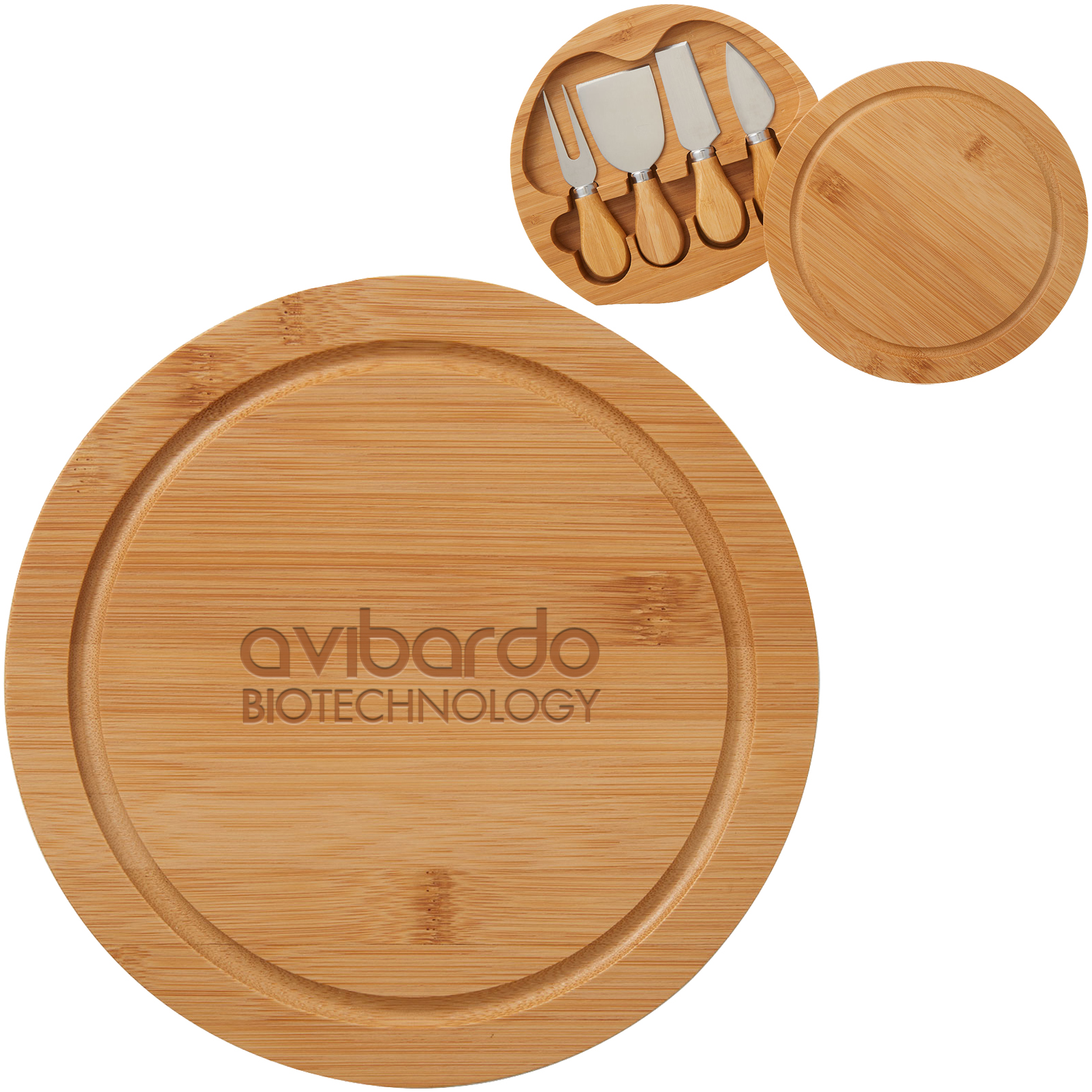 Product Photo 1 Swivel Top 5-Piece Bamboo Cheese Board Set
