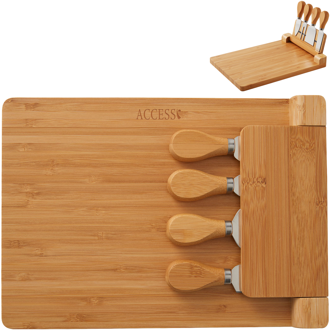 Product Photo 1 Magnetic Bamboo 5-Piece Cheese Board Set