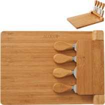 Magnetic Bamboo 5-Piece Cheese Board Set