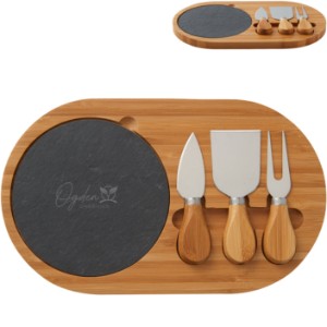 Oval Four-Piece Slate Cheese Board Set - EV2763