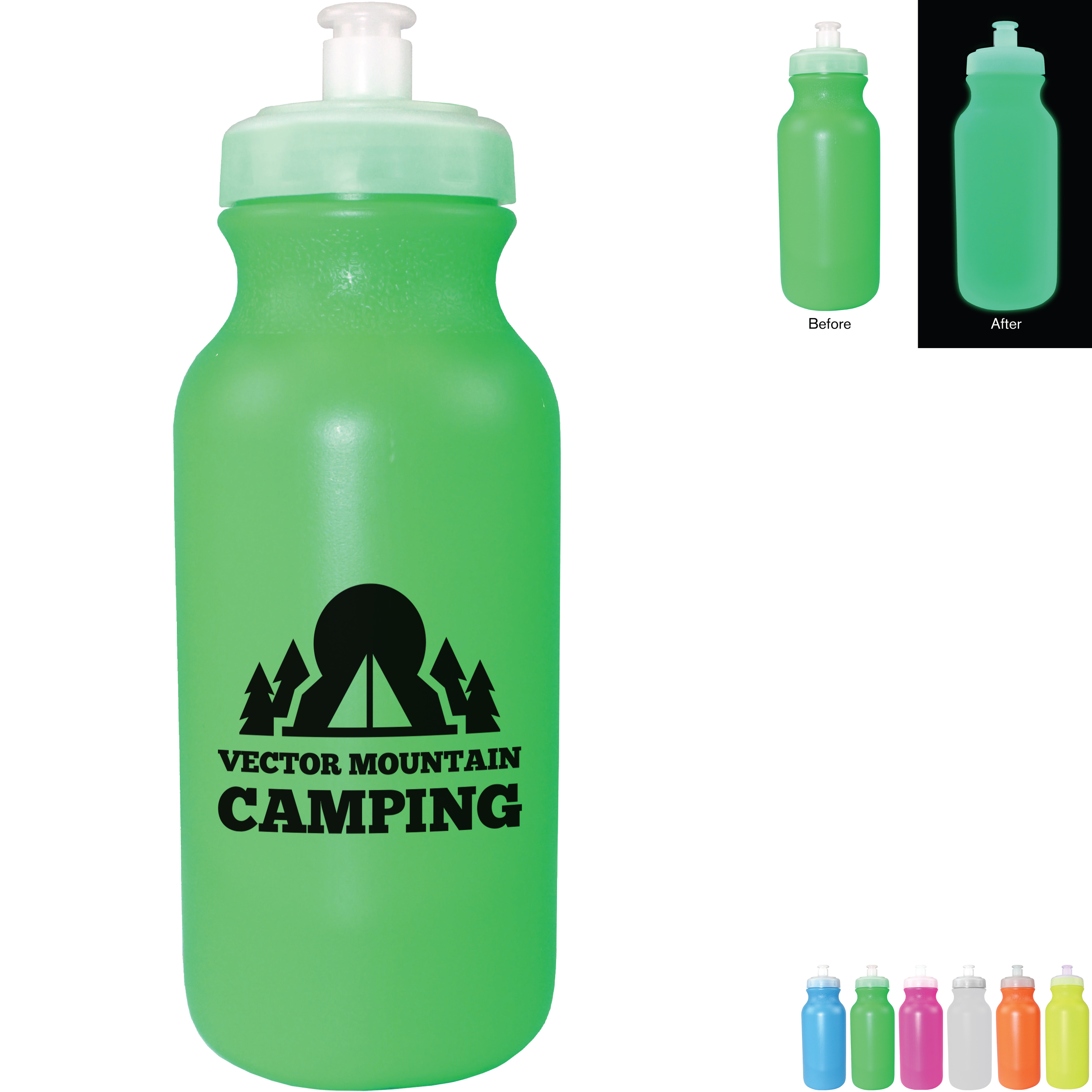 Product Photo 1 Nite Glow Value Cycle Bottle w/ Push 'N Pull Cap, 20oz.