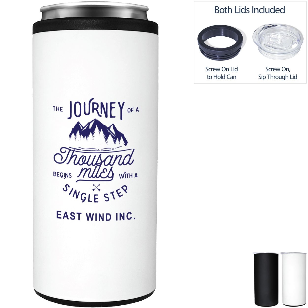 Product Photo 1 Halcyon® Slim Tumbler & Can Cooler, 12oz.