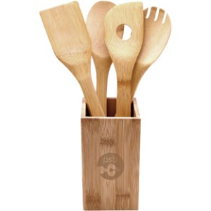 Five-Piece Bamboo Kitchen Tool Set - HT9486