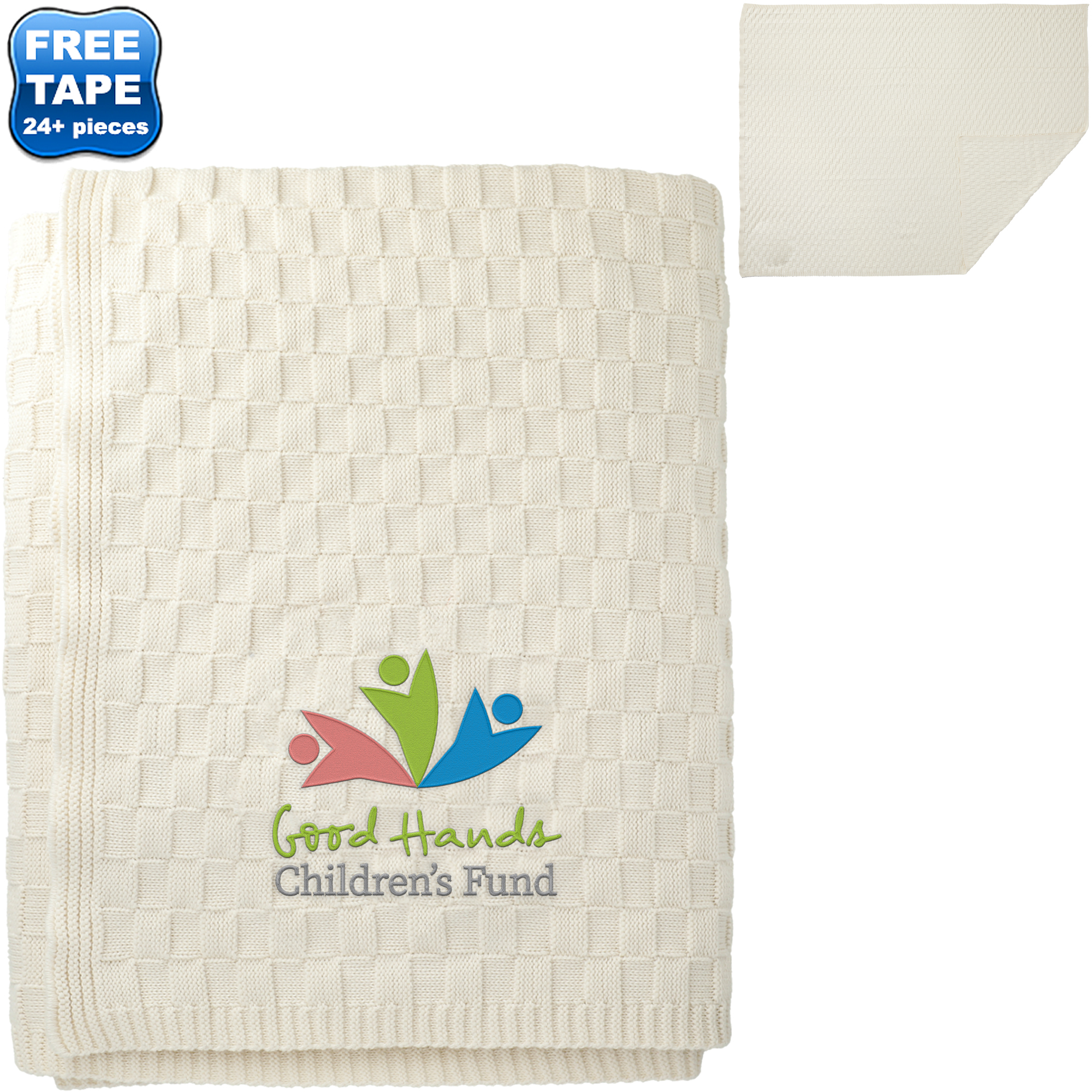 Product Photo 1 Made*Here New York® Basketweave Cotton Blanket, 50" x 60"