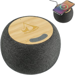 Garm Fabric & Bamboo Speaker w/ Wireless Charging - LD2218