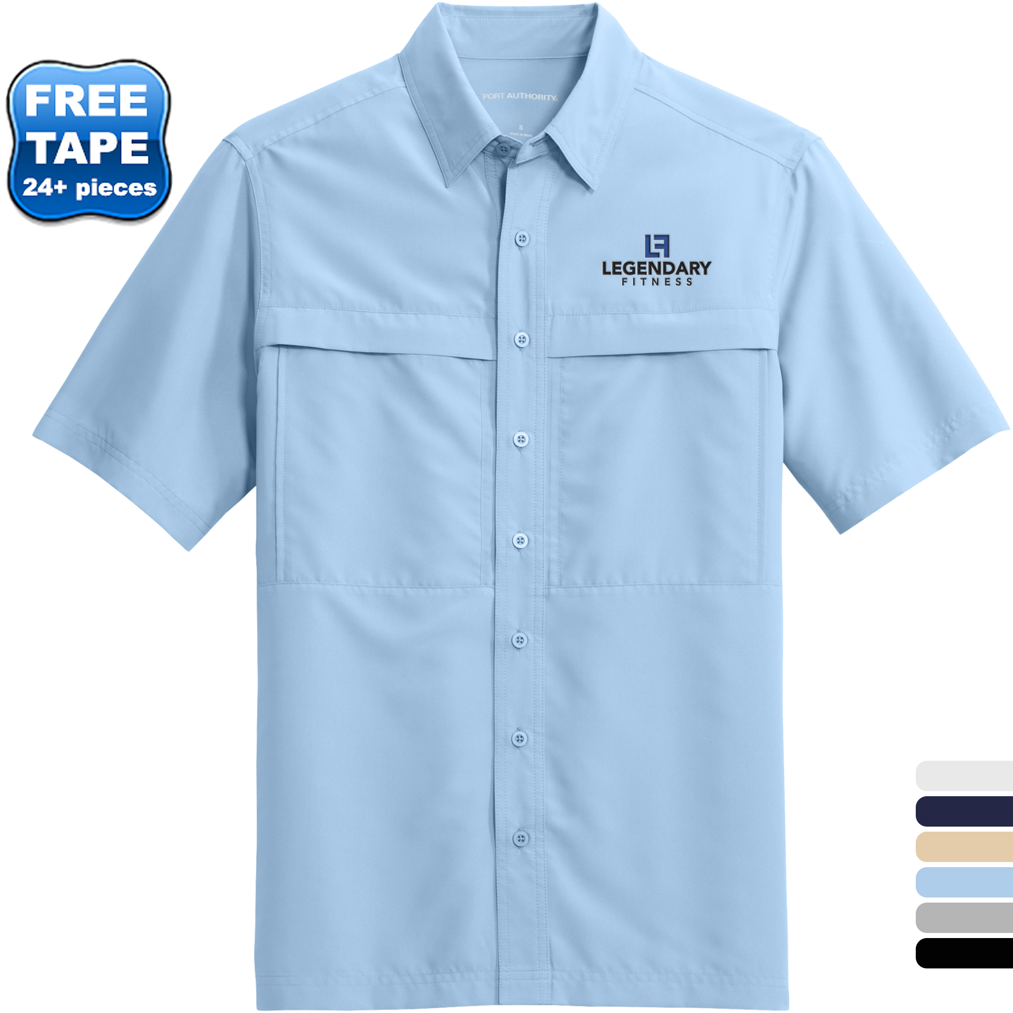 Product Photo 1 Port Authority® UV Daybreak Polyester Poplin Short Sleeve Men's Shirt