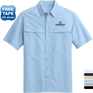 Port Authority® UV Daybreak Polyester Poplin Short Sleeve Men's Shirt - WJ6532