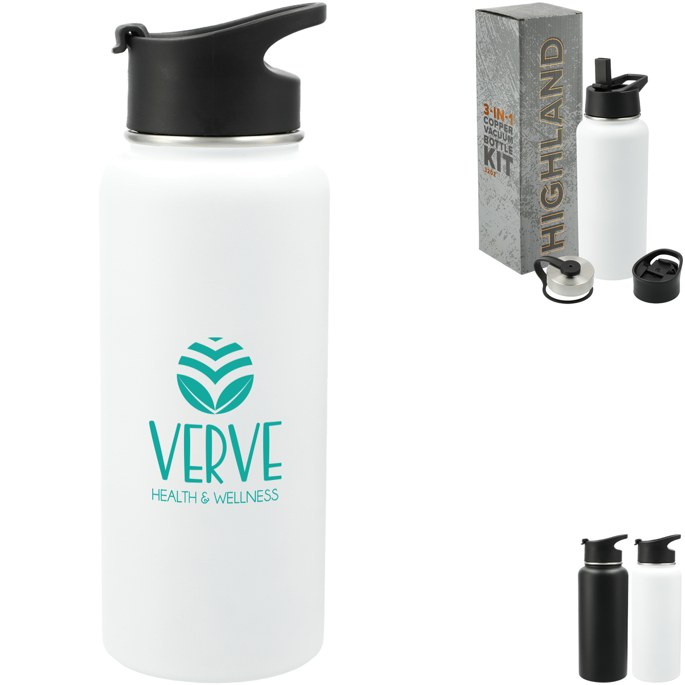 Product Photo 1 Highland 3-in-1 Copper Stainless Steel Vacuum Insulated Bottle, 32oz.