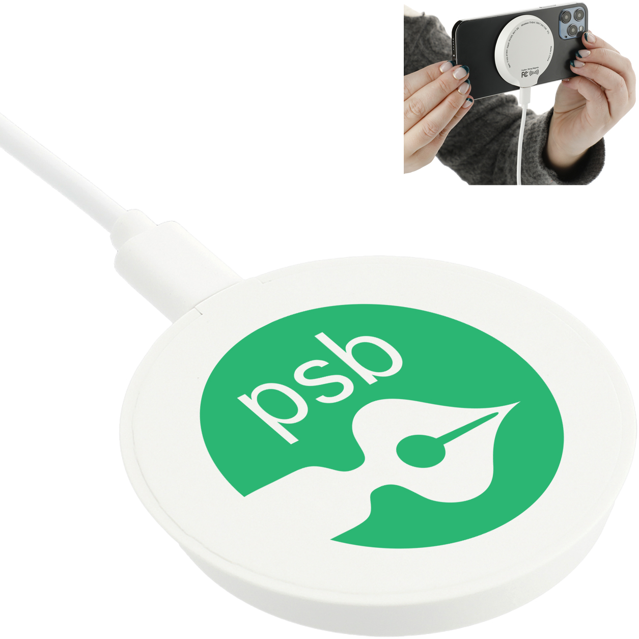 Product Photo 1 Recycled ABS MagClick™ Fast Wireless Charging Pad