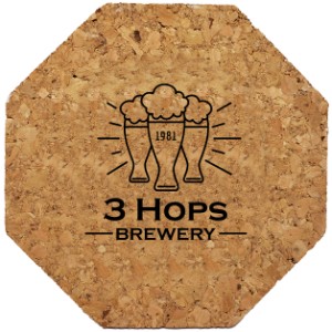Cork Octagon Coaster - AF1133