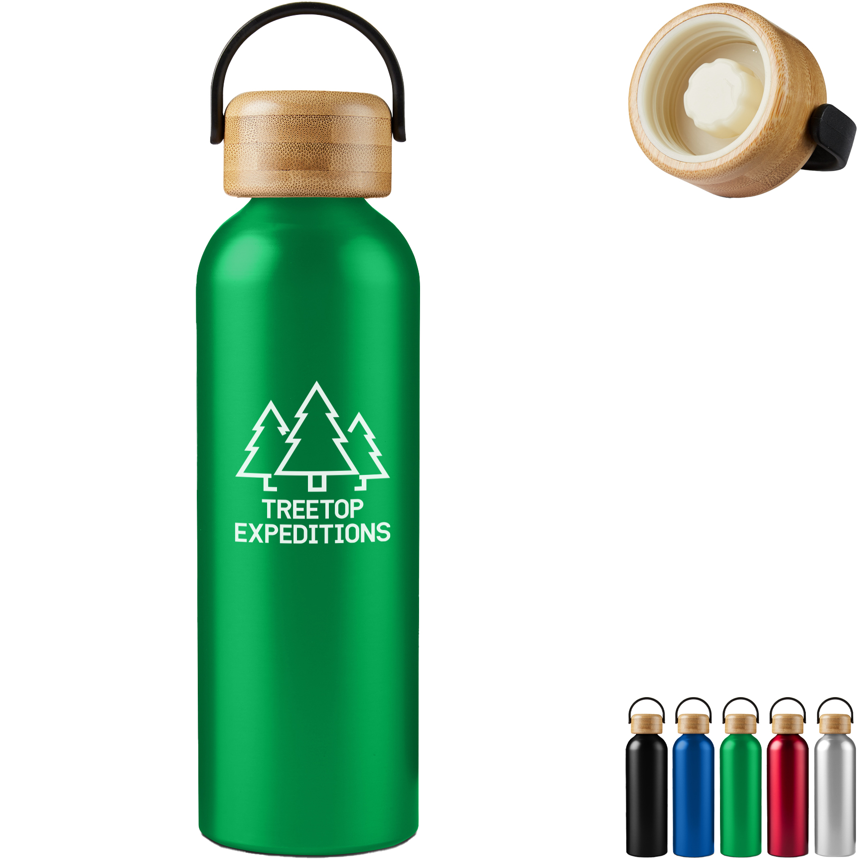 Product Photo 1 Refresh Aluminum Bottle with Bamboo Lid, 23.6oz.