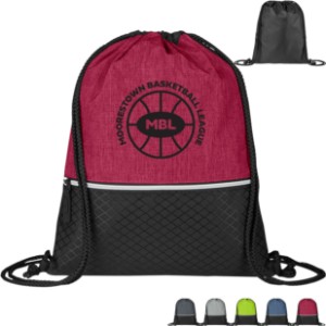 Crosshatch Heather Drawstring Backpack - PM8865