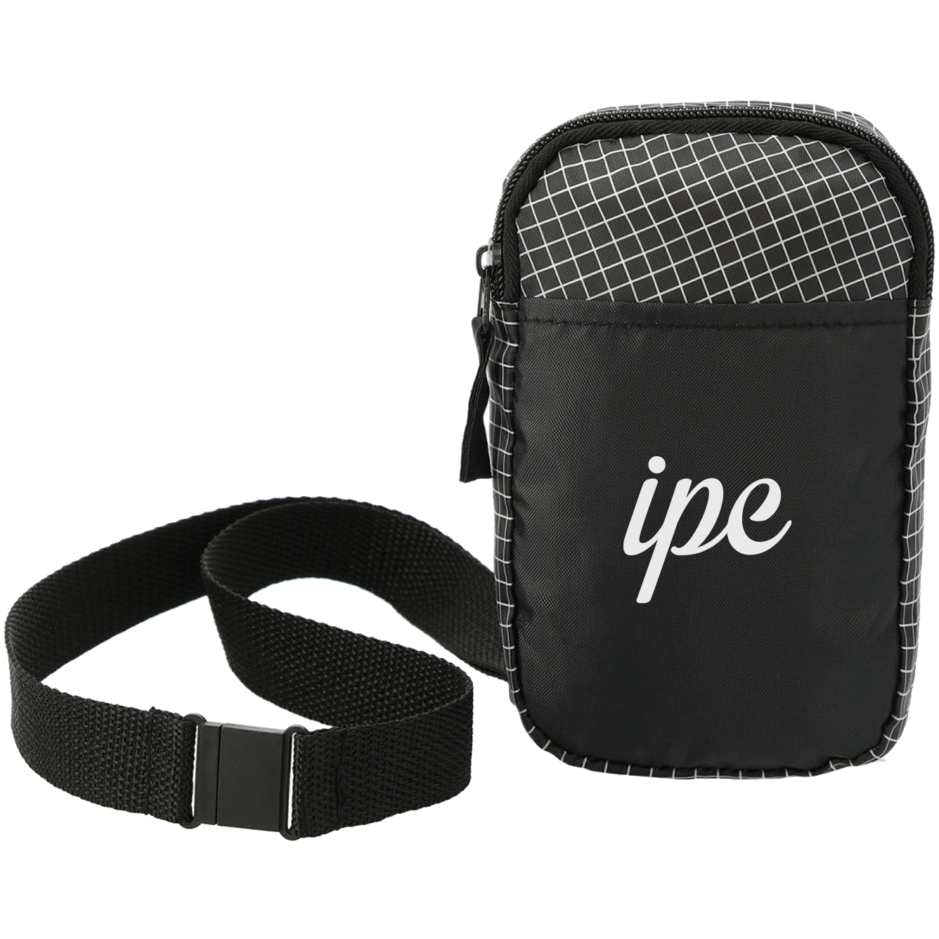 Product Photo 1 Grid Lanyard Nylon Crossbody Phone Pouch