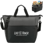 Photo 8 Grid Tote Polyester 24 Can Cooler