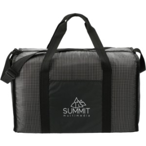 Grid Boxy Nylon Duffel - BT3347