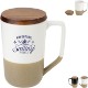 Bellaria Ceramic Mug w/ Wood Lid, 15oz.
