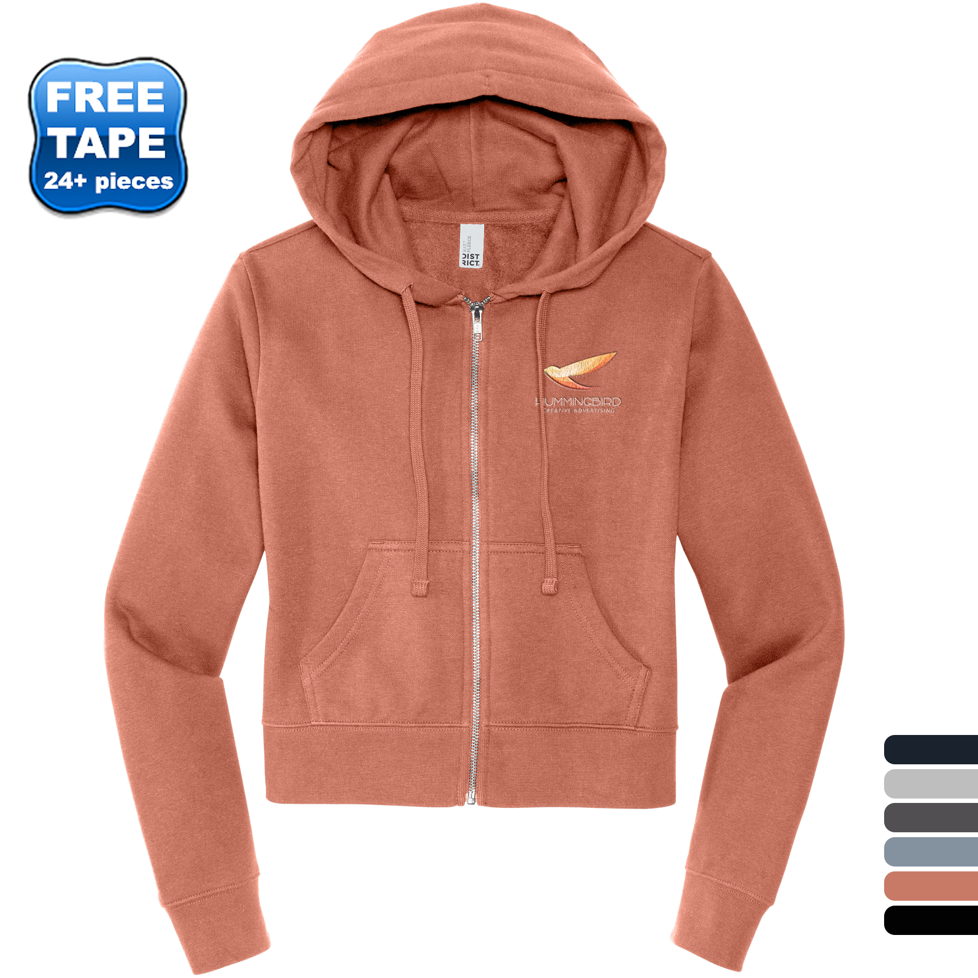 Product Photo 1 District® V.I.T.™ Fleece Ladies' Full-Zip Hoodie