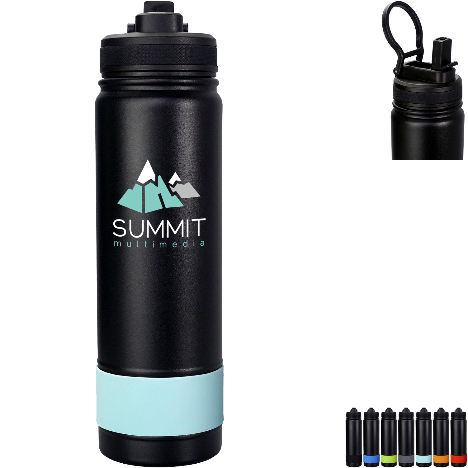 Product Photo 1 Pop Up Colorful Banded Bottle, 24oz.