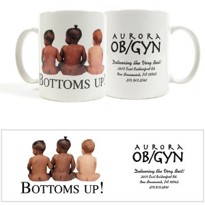 Bottoms Up Design, Stoneware Mug, 11oz. - WW5030