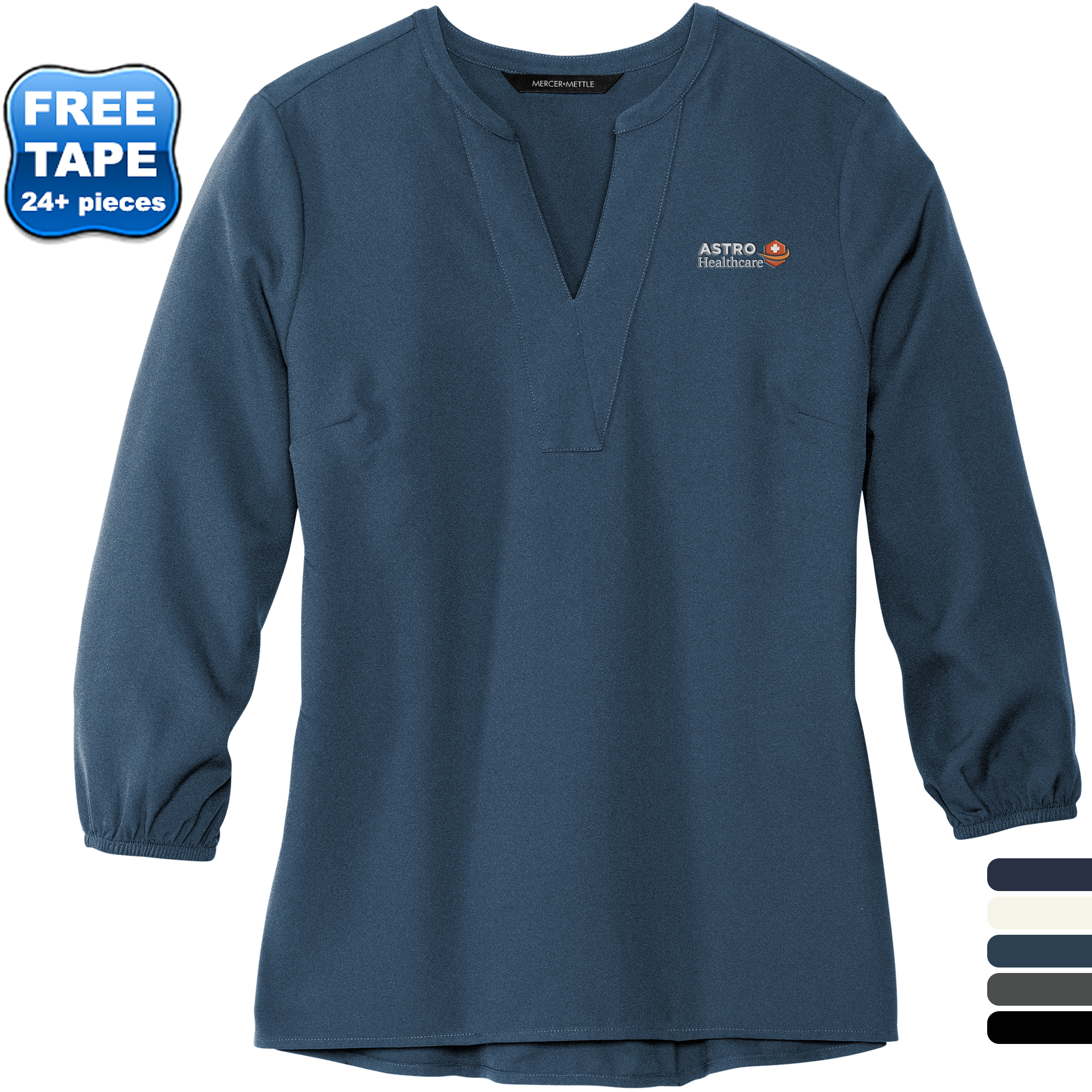 Product Photo 1 MERCER+METTLE™ Stretch Crepe 3/4 Sleeve Ladies' Blouse