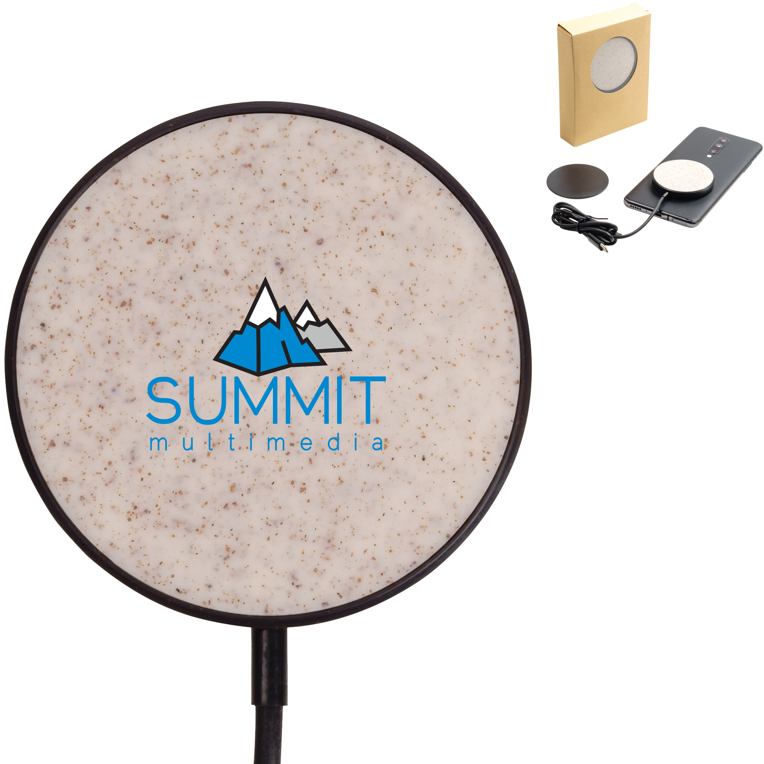 Product Photo 1 Wheat Recycled 15W Magnetic Wireless Charging Dock