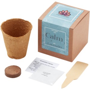 Grow Some Calm Lavender Planter in Kraft Gift Box - JN1184