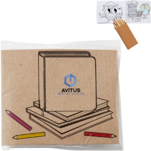 School Kids Coloring Book & 6 Color Pencil Set - JN1194