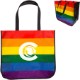 Large Rainbow Laminated Tote