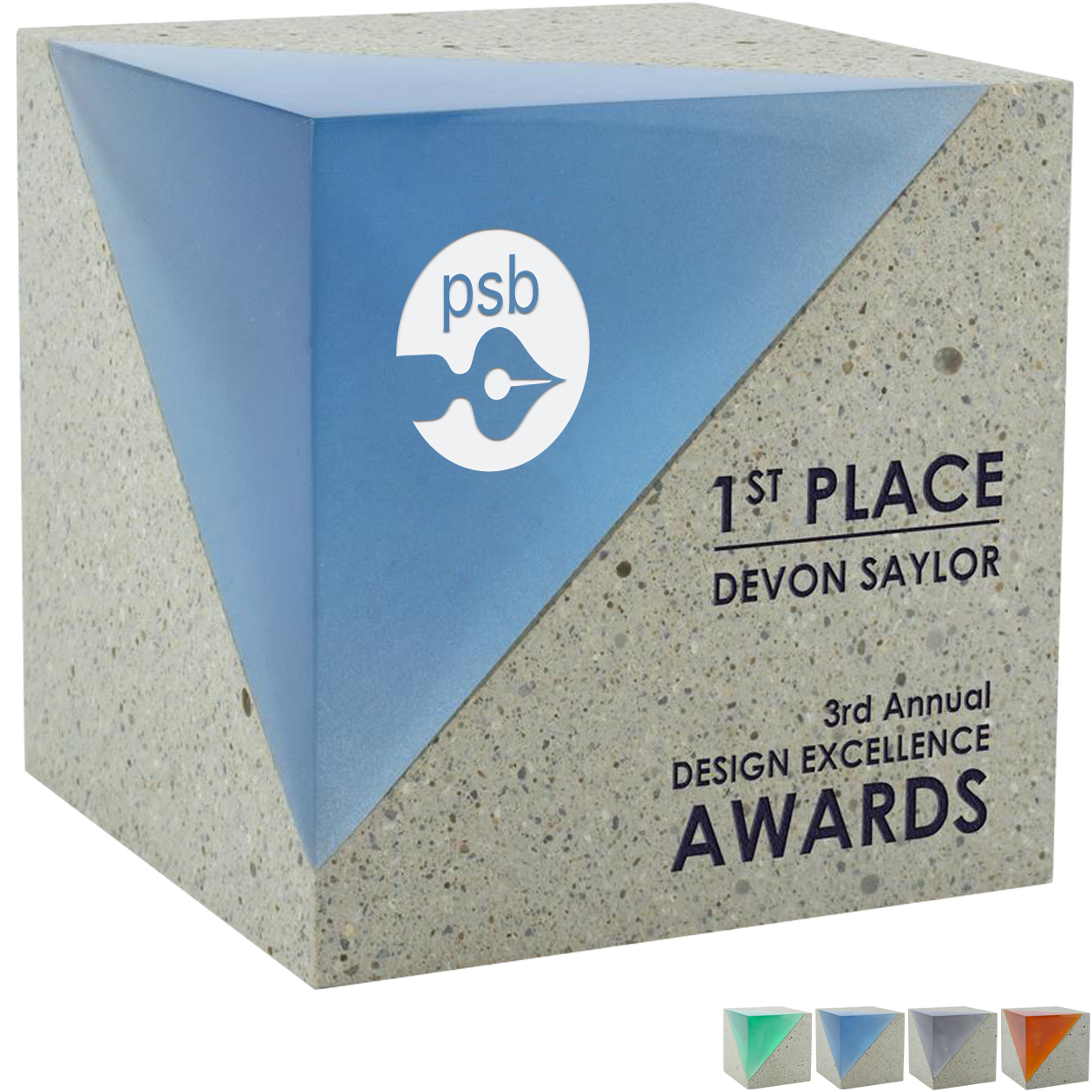 Product Photo 1 Atlas Cube Concrete & Translucent Resin Award